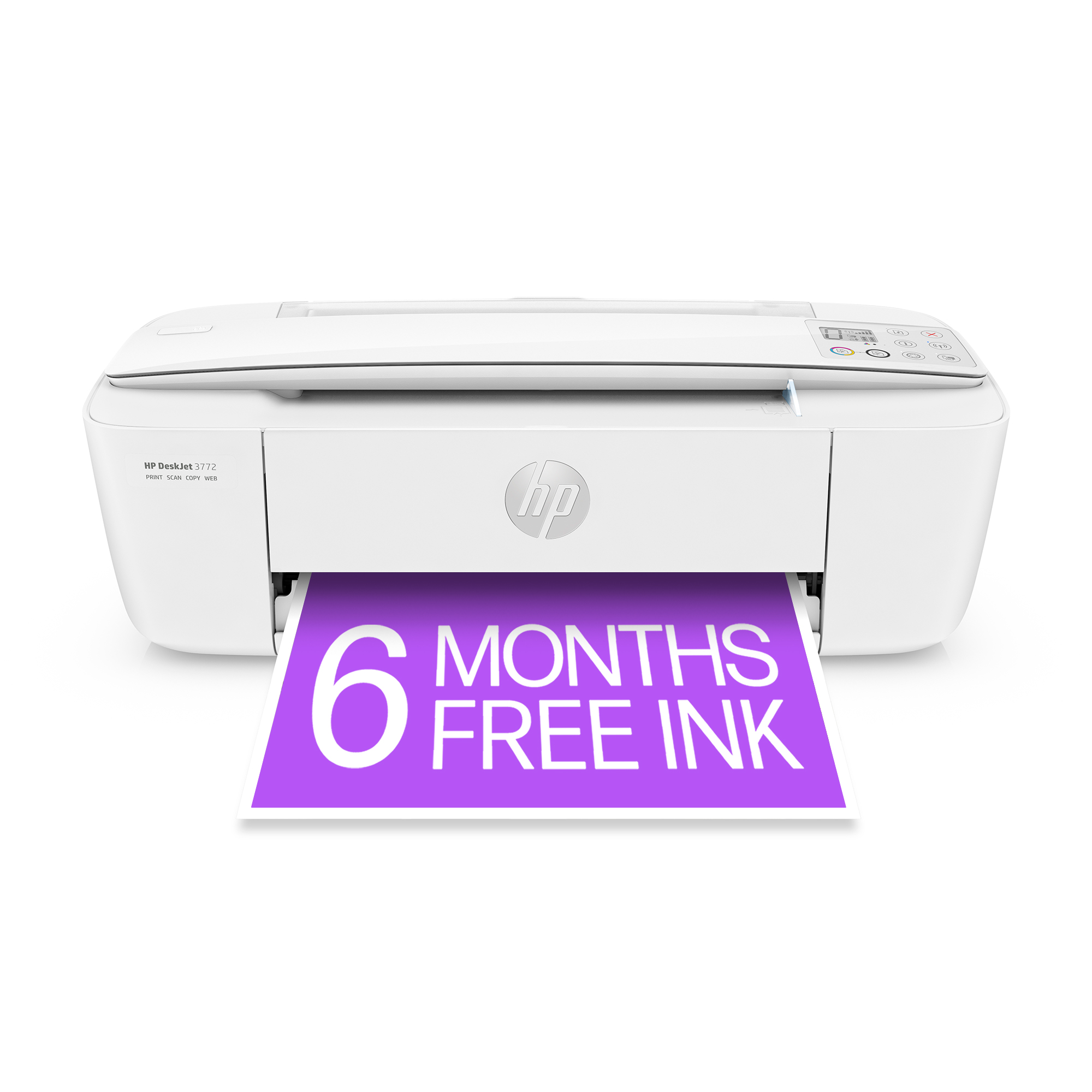 HP DeskJet 3772 All-in-One Wireless Color Inkjet Printer, 6 Months FREE ink  with HP Instant Ink 