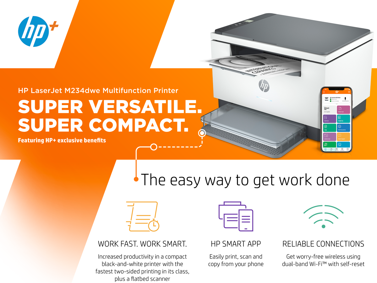 HP LaserJet MFP M234dwe Printer All-in 