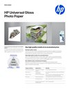 HP Universal Gloss Photo Paper Data Sheet