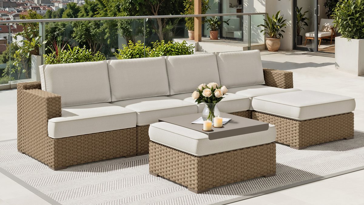 Niko Heritage 6-piece Patio Sectional Conversation Set | Costco
