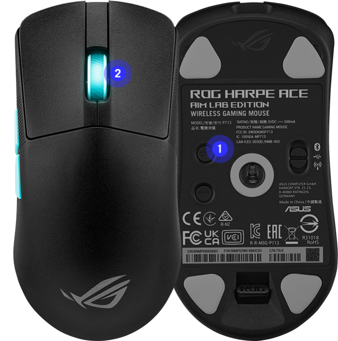 Asus ROG Harpe Ace Aim Lab Edition Gaming Mouse, 54 g Ultra