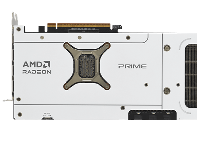 Prime Radeon RX 9070 XT White Edition card backplate