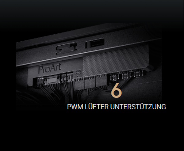 ProArt PA602 Holz-Edition Modern Black Gehäuse PWM-Lüfter Nabe