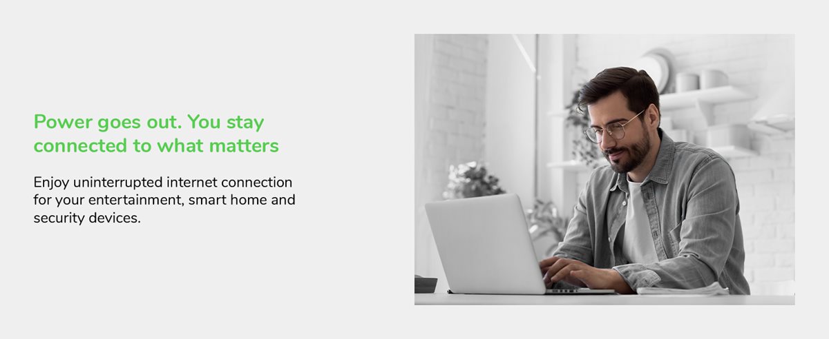 Man working on a laptop at home