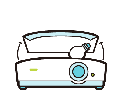 Top Lamp Door for Easy-Access Lamp Changes