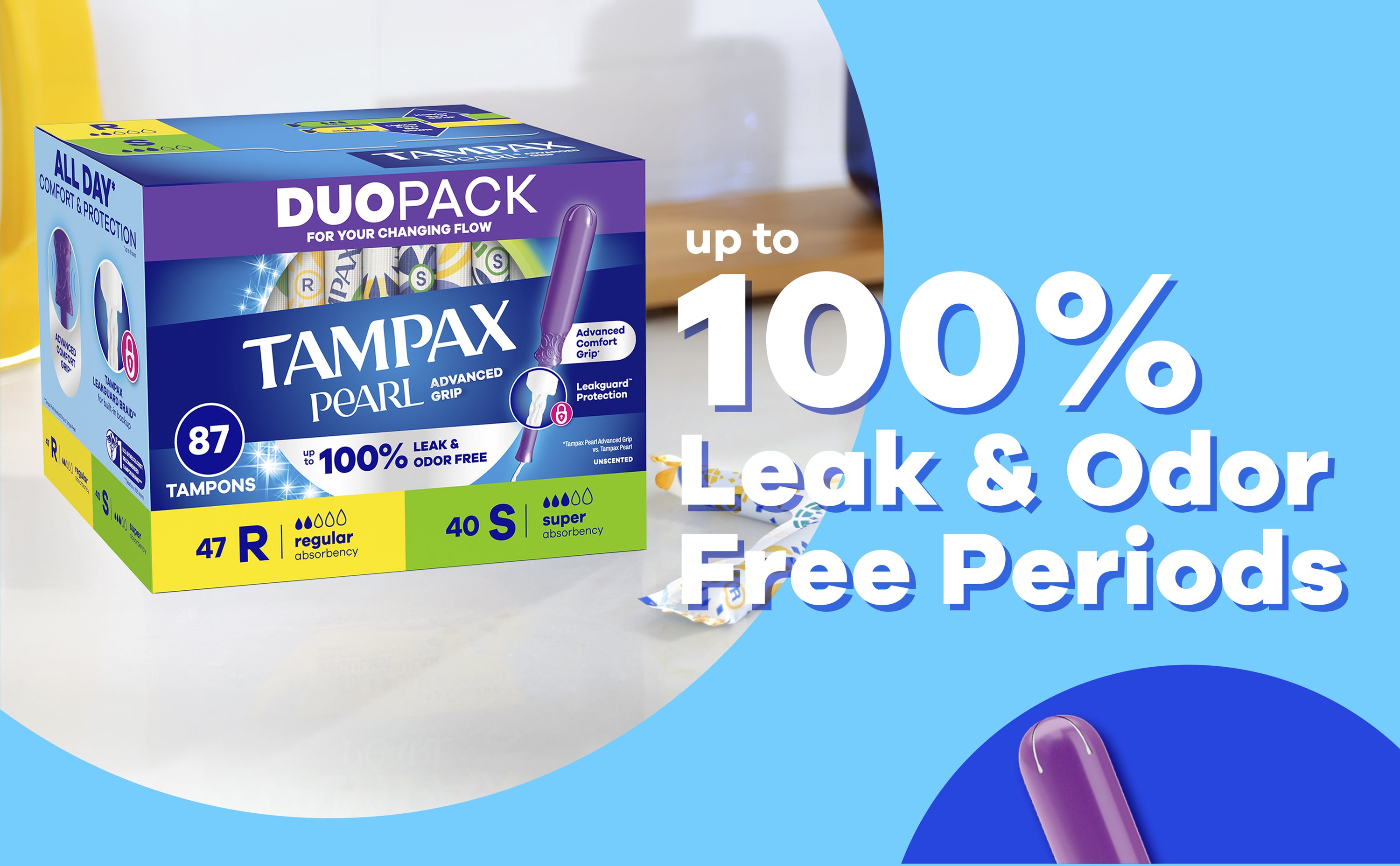 Tampax Pearl Advanced Duopack, 87-count | Costco