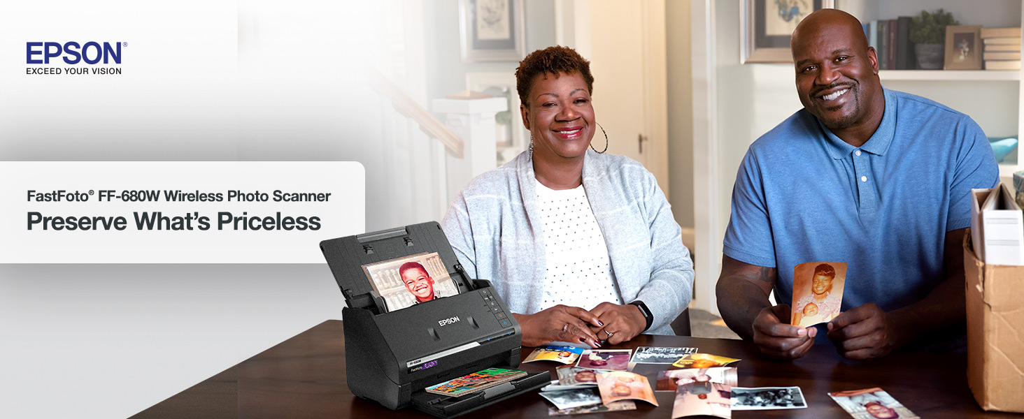 Epson FastFoto Wireless Photo & Document Duplex Scanner (Black) FF