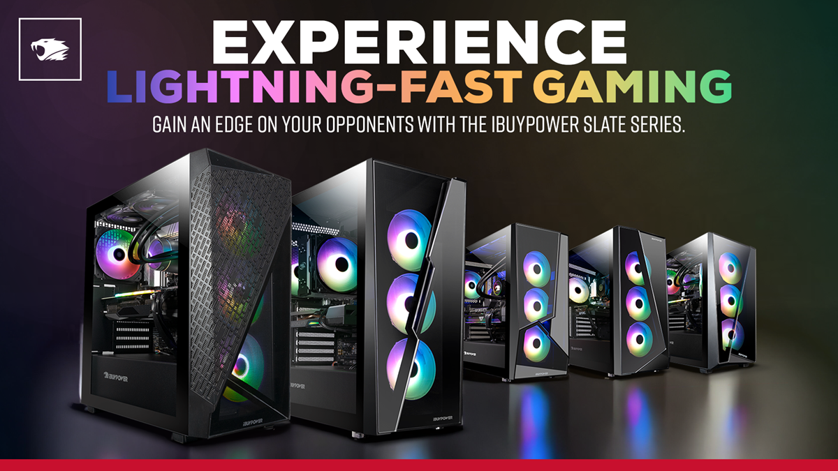 iBUYPOWER Slate MR, Mesh, Hako lineup of cases provide beautiful viewing for a gaming PC.