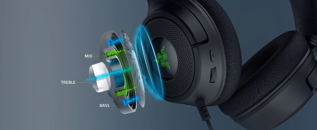 Razer Kraken V4 X Wired Over the Ear Gaming Headset for PC, Mac