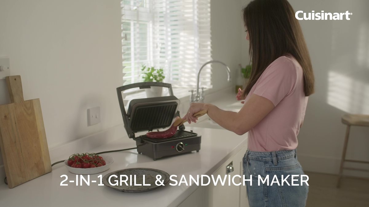 Cuisinart 2 in 1 Grill and Sandwich Maker, GRSM4U