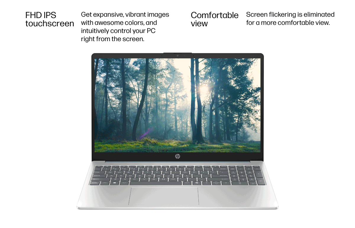 HP 15.6 inch Windows Touch Laptop Intel Core i3-N305 8GB RAM 256GB