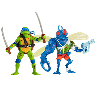 TMNT Mayhem Toys: Leonardo Vs Super Fly Action Figure 2-Pack