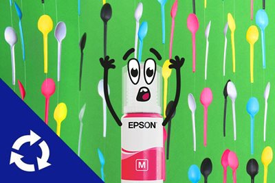 Tiskárny s inkoustovými nádržkami používají recyklovaný plast