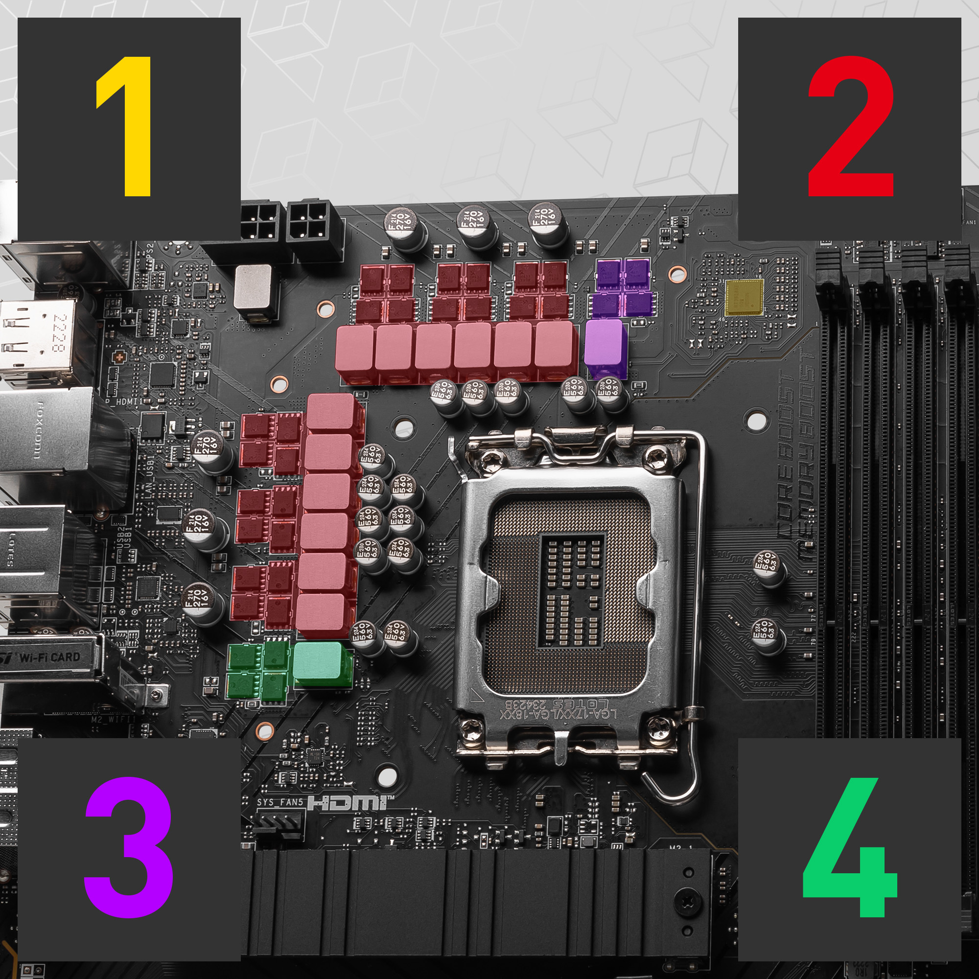 MSI PRO B760P WIFI DDR4 Motherboard ATX LGA1700 Socket B760