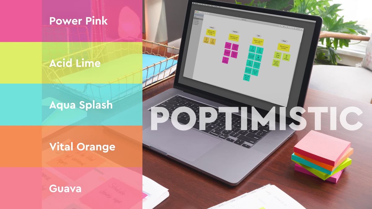 Post-it Notes, 3x3 in, 14 Pads, America's #1 Favorite Sticky Notes,  Poptimistic Collection, Bright Colors (Acid Lime, Aqua Splash, Guava, Neon  Green