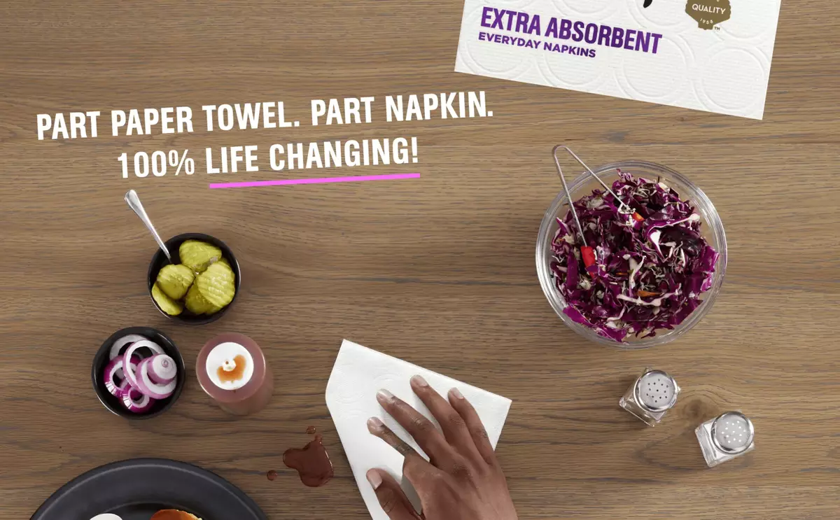 Part paper towel. Part napkin. 100% life changing!