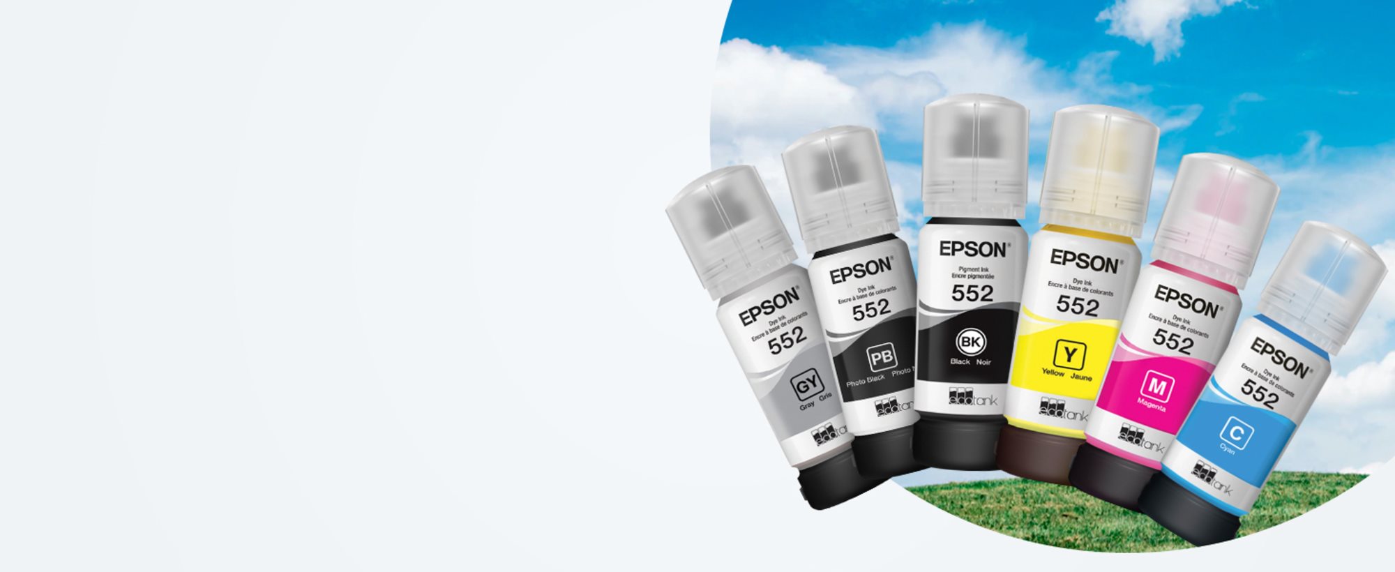 Epson 552 Multi-pack - 5-pack - 70 ml - High Capacity - dye-based cyan,  yellow, magenta, photo black, gray - original - ink refill - for EcoTank  ET-8500, ET-8550