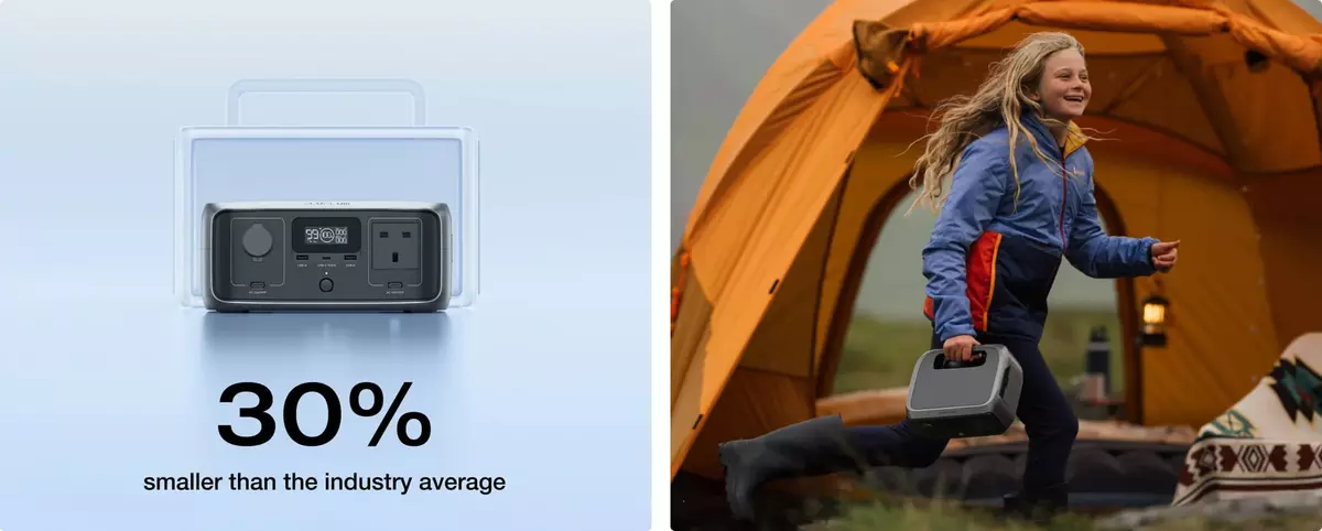 30% more compact for on-the-go use