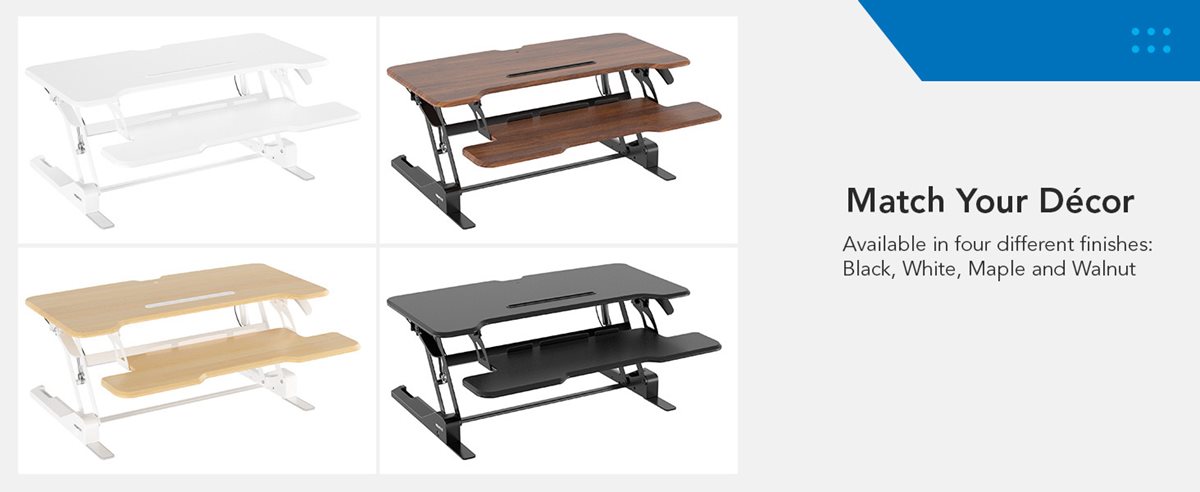 SIT-TO-STAND DESK CONVERTER FOR SITTING OR STANDING AT WORK