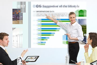 Præsentation med håndbevægelser