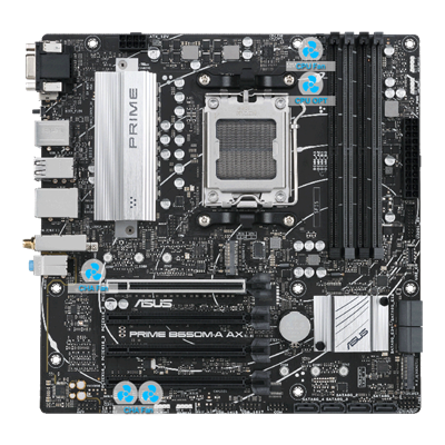 The PRIME B650M-A AX motherboard supports 4-Pin PWM/DC Fan.