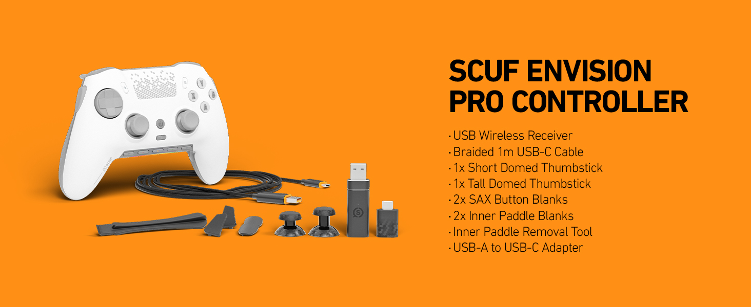 Scuf envision pro ホワイト SCUF ENVISION PRO Wireless PC Gaming Controller - Five