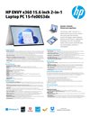 HP ENVY x360 15.6 inch 2-in-1 Laptop PC 15-fe0053dx datasheet