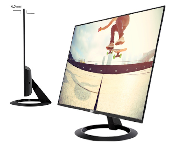 Ultra-slim design with side view of 6.5 mm at its thinnest point