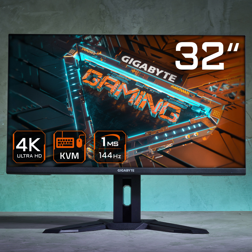 GIGABYTE M32U 32 4K 144Hz Gaming Monitor with IPS, 1ms Response Time, HDMI  2.1, USB 3.0 - Black