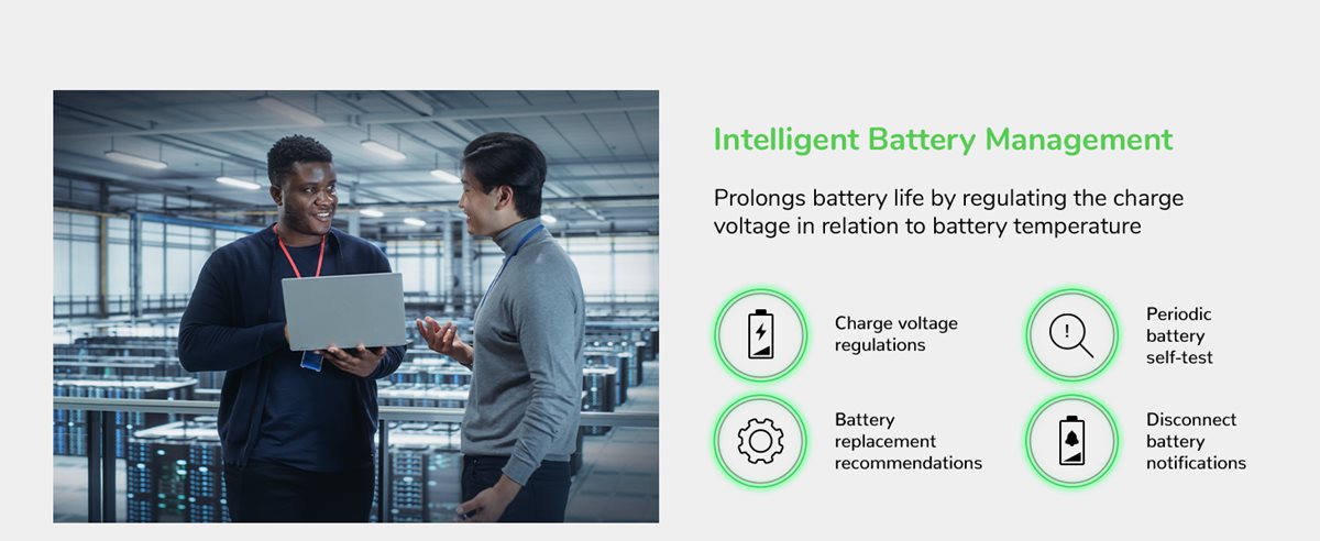 APC Smart-UPS SMC1500-2UC below the desk in workplace