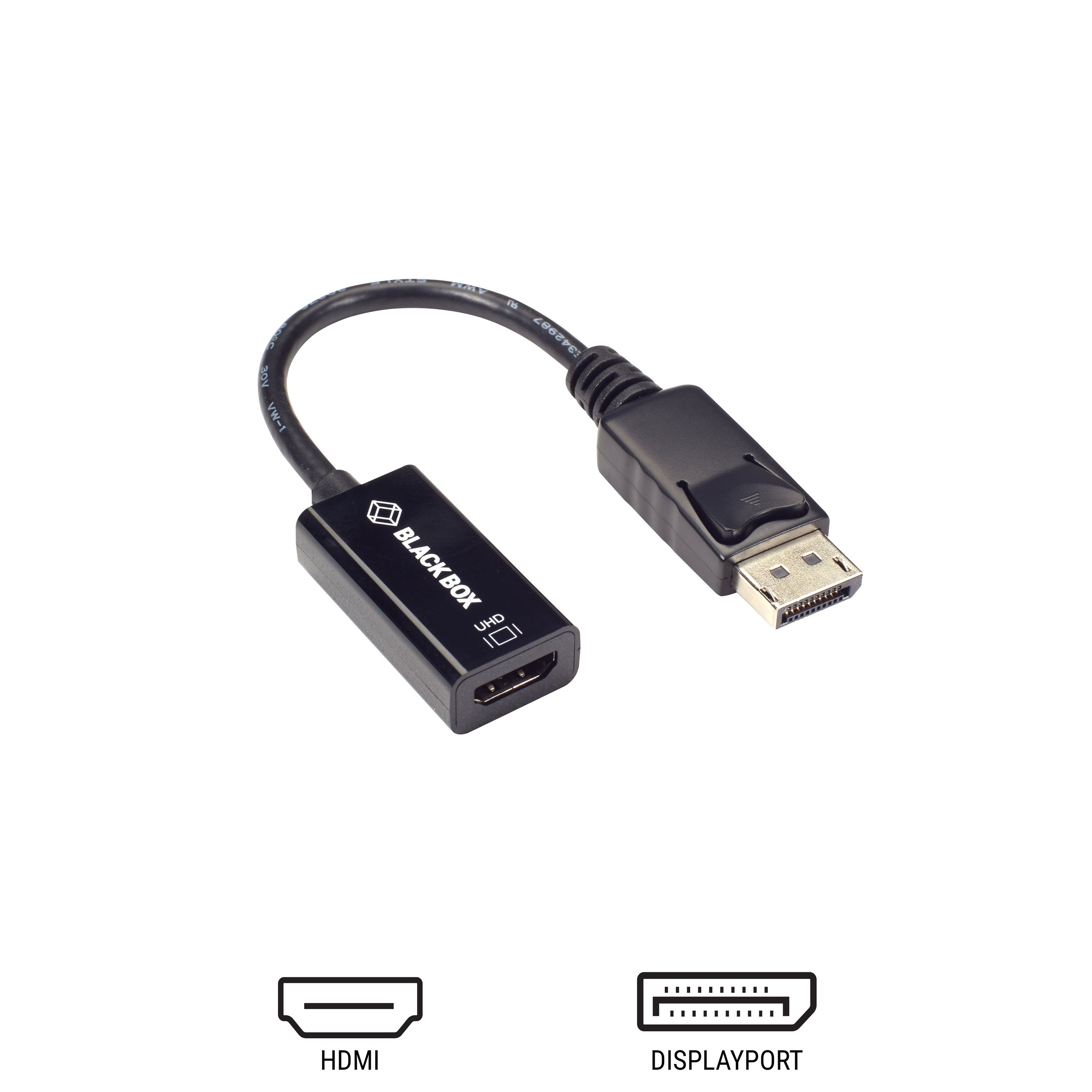 Black Box HDMI to DisplayPort Adapter, 4K30 - adapter - DisplayPort / HDMI  - TAA Compliant
