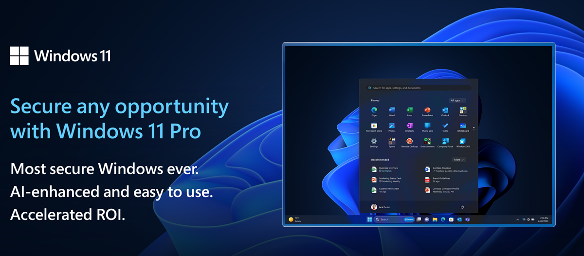 Secure any opportunity with Windows 11 Pro