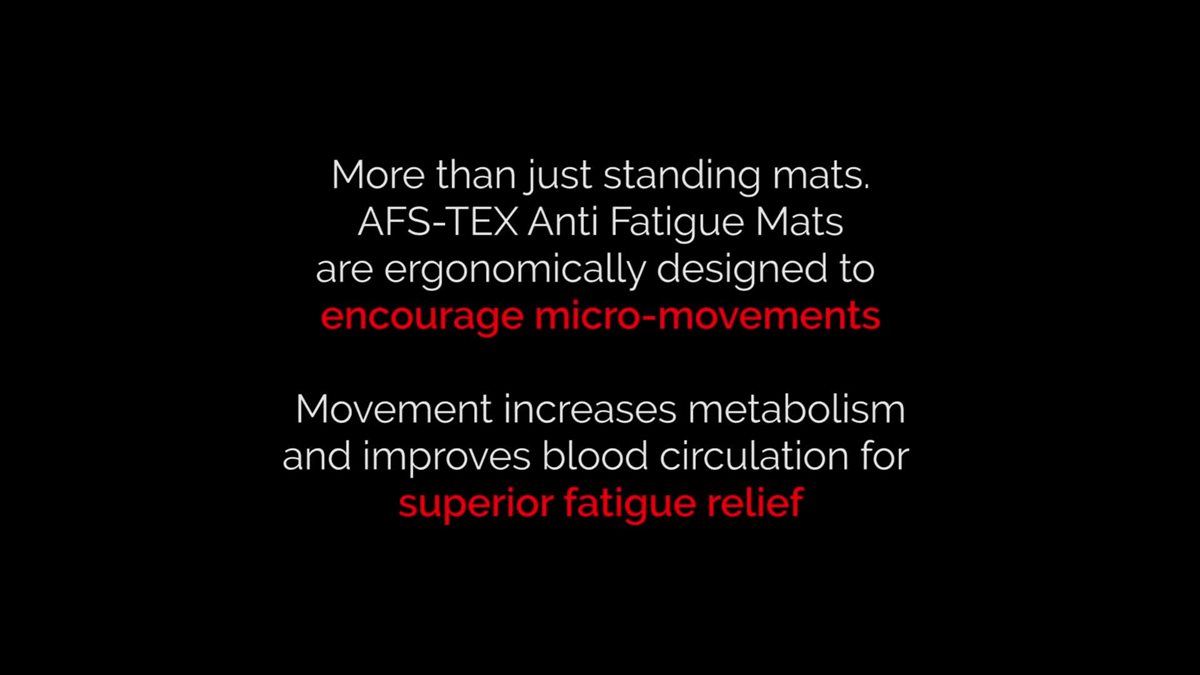 AFS-TEX System 4000X Compact Active Anti-Fatigue Mat, Perfect To Use With Standing  Desk, Black, 20 x 30