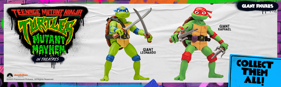 Teenage Mutant Ninja Turtles: Mutant Mayhem 12” Giant Leonardo Figure by  Playmates Toys