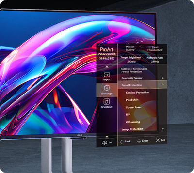 ASUS OLED Care provides advanced burn-in protection for your OLED display.