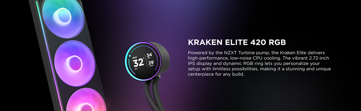 NZXT Elite 420 RGB V2 420mm All in One Liquid CPU Cooling Kit