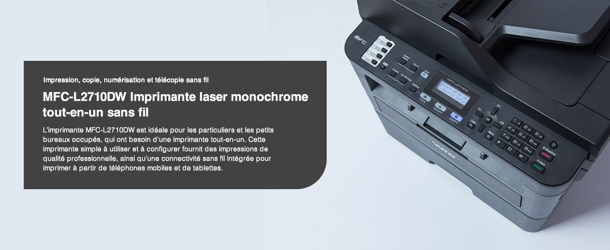 Brother MFC-L2710DW imprimante laser multifonction A4 noir et blanc avec  wifi (4 en 1) Brother