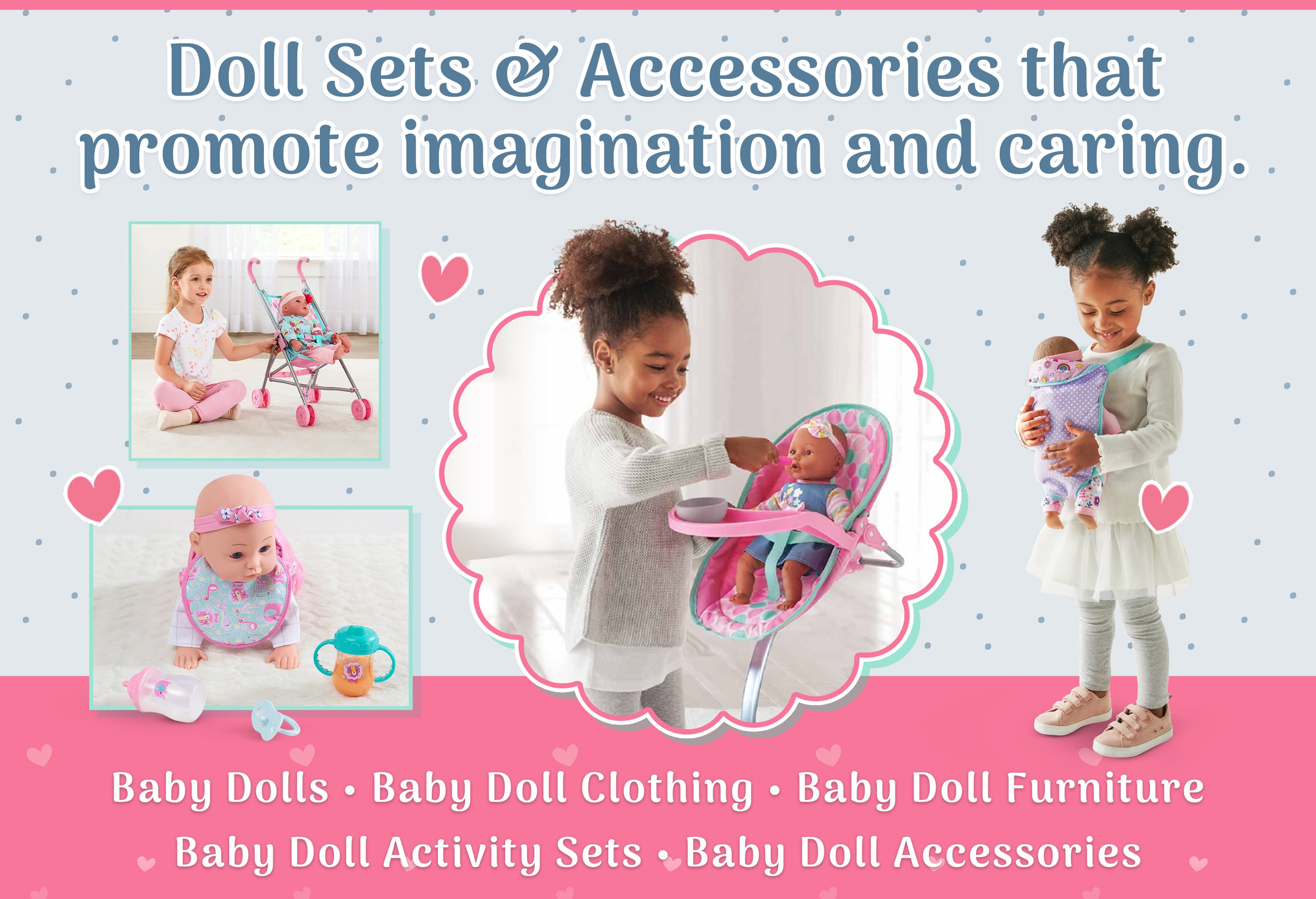 My Sweet Love Sweet Baby Doll Toy Set, Pieces