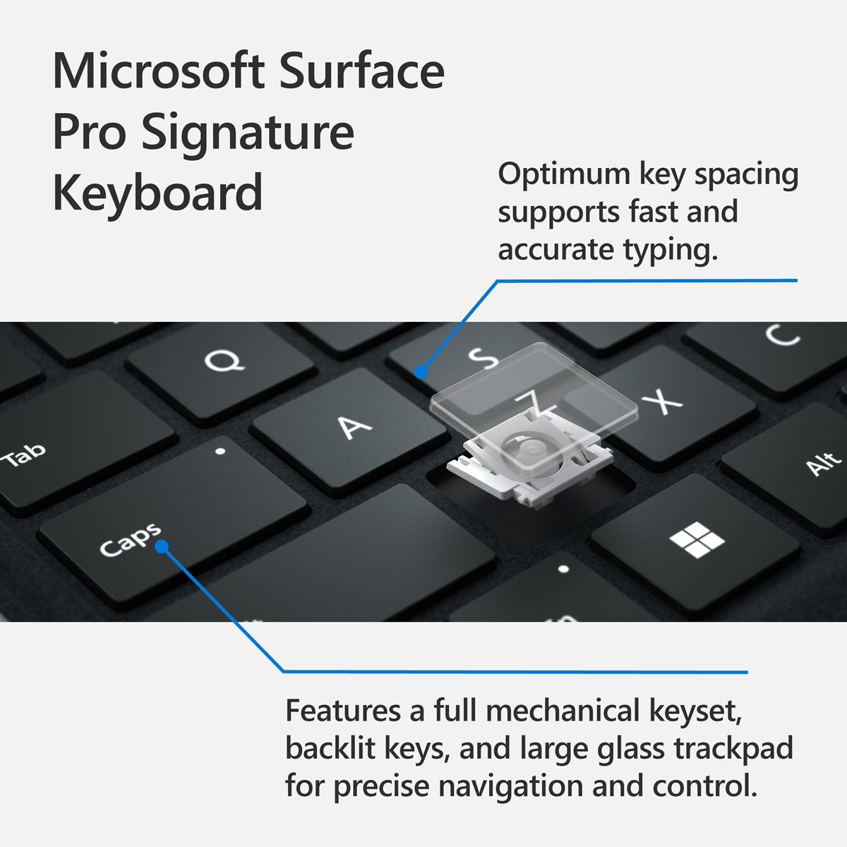 Microsoft Surface Pro Signature Keyboard - Ice Blue | P.C. Richard & Son