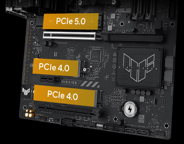Vier PCIe 4.0 M.2