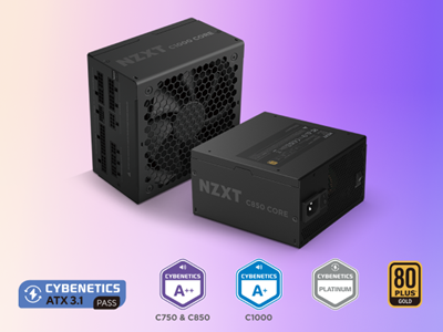 NZXT Gold Core 850W ATX 3.1 / PCIE 5.1 80 Plus Gold Cybenetics