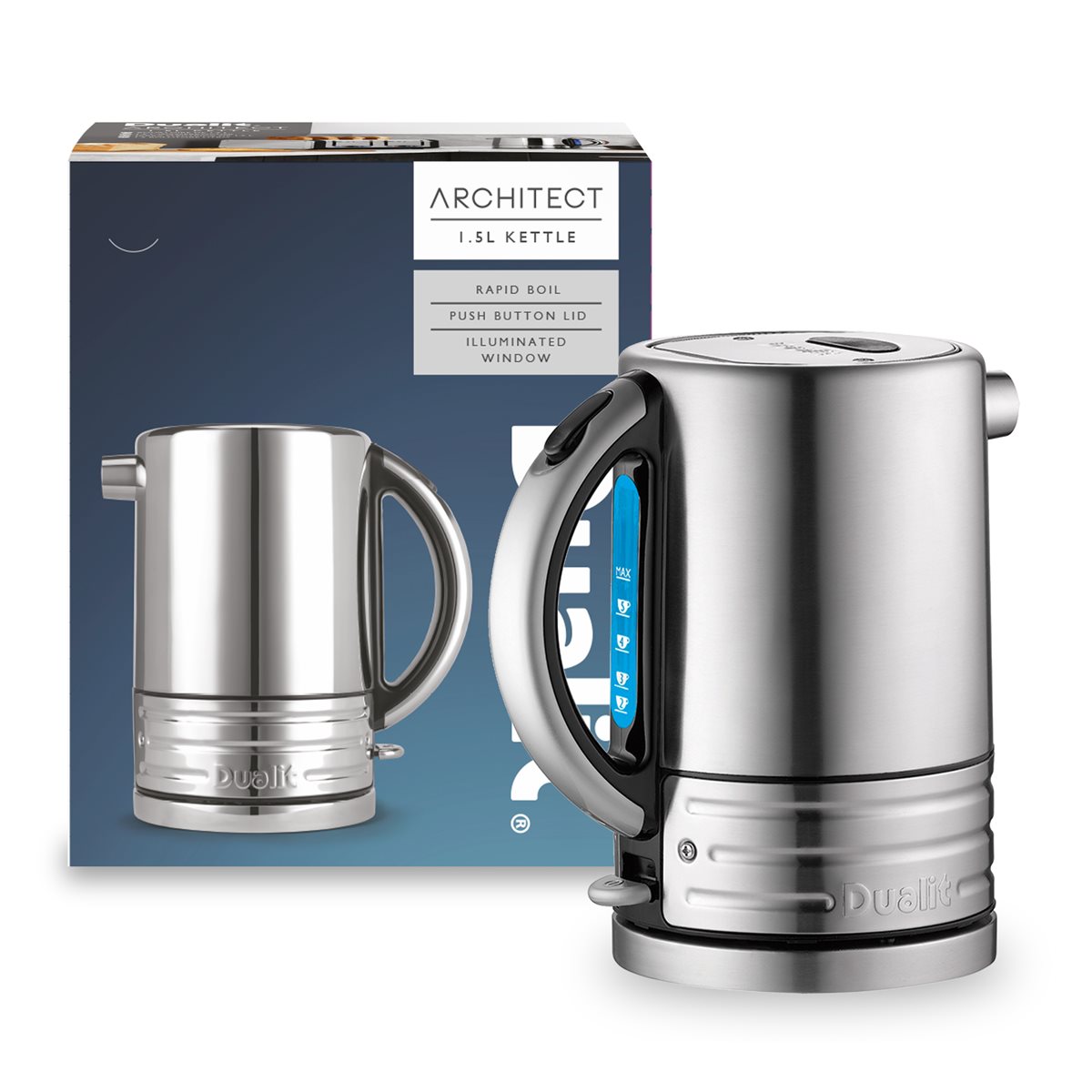 Architect Kettle and packaging.
