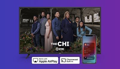 Stream from your device with Apple AirPlay 2 and Chromecast built-in