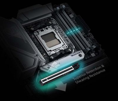 The PRIME X670E-PRO WIFI motherboard features SafeSlot & SafeDIMM.