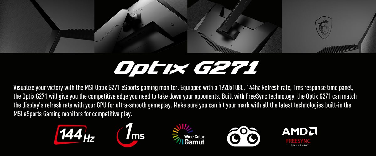 MSI Optix G271 27 IPS LED Computer Monitor - OPTIXG271 for sale