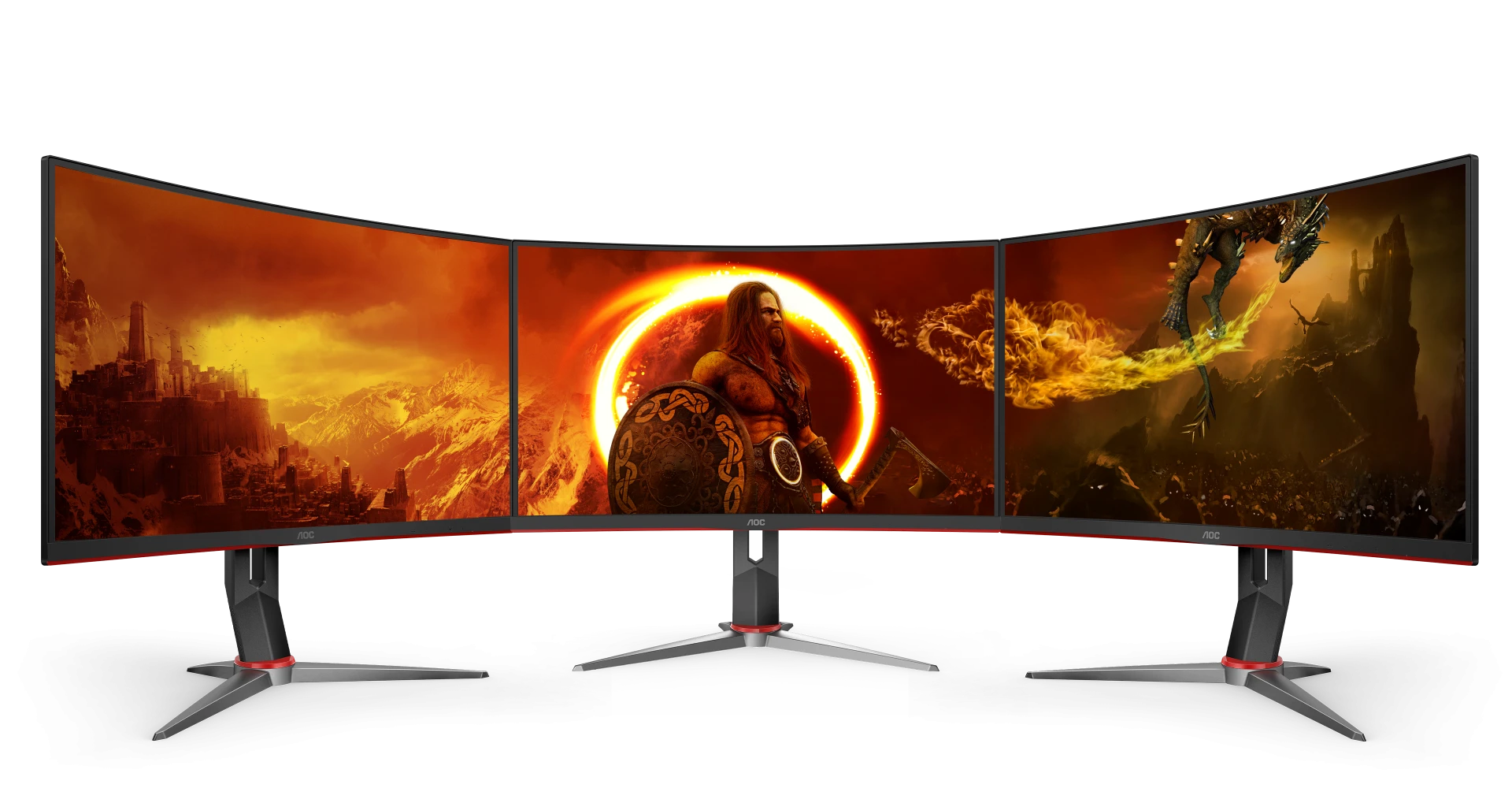 Monitor Gaming AOC Curvo 27 240Hz 1080p HDMI Black/Red C27G2Z
