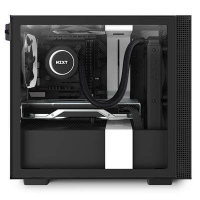 NZXT H210i - CA-H210i-BR - Mini-ITX PC Gaming Case - Front I/O USB Type-C  Port - Tempered Glass Side Panel Cable Management - Water-Cooling Ready 