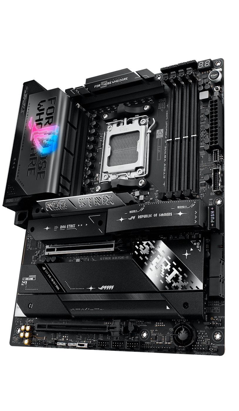 Das ROG Strix X870E-E ist bereit, in Lichtgeschwindigkeit zu starten.