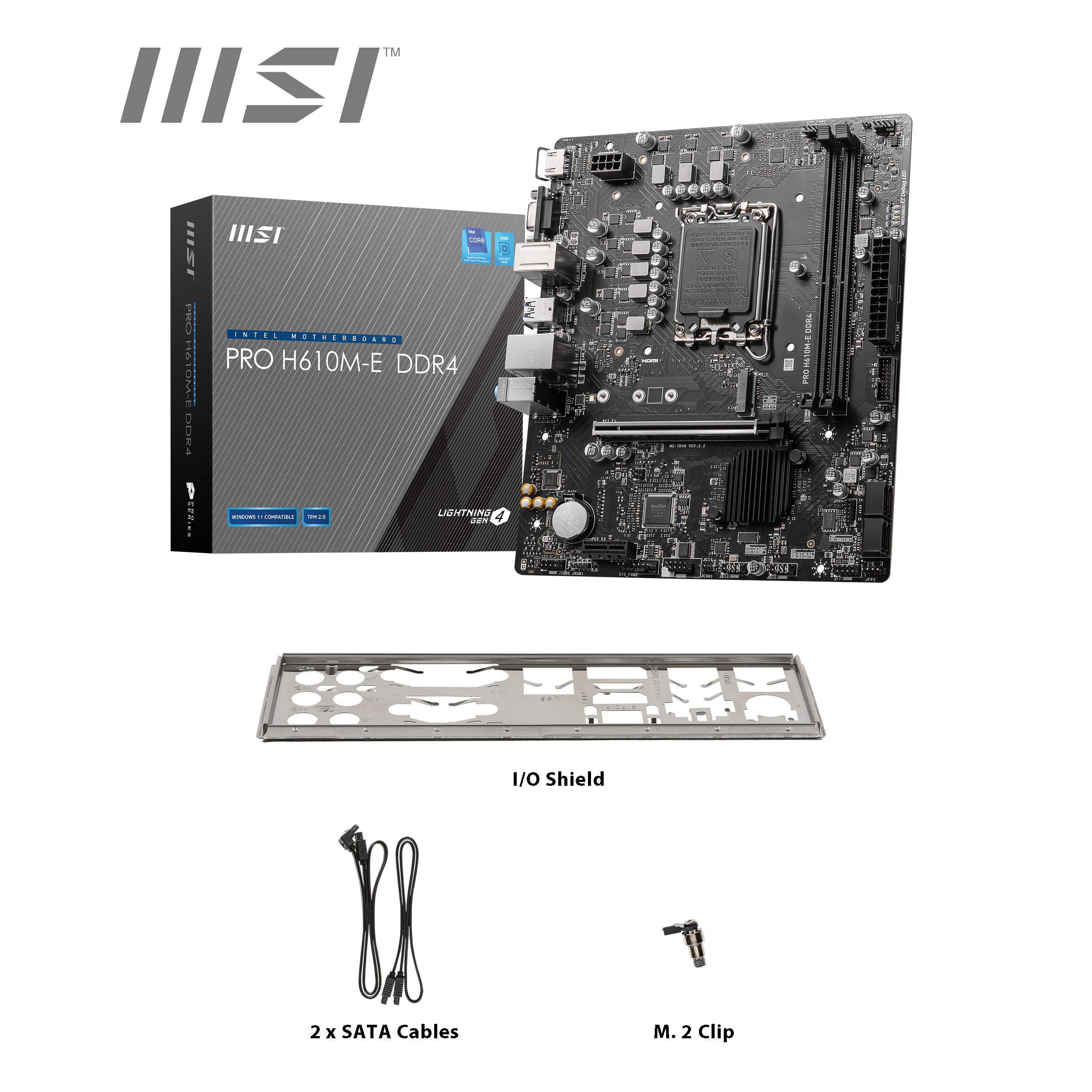 MSI PRO-H610M-EDDR4 - MSI PRO H610M-E DDR4 motherboard Intel