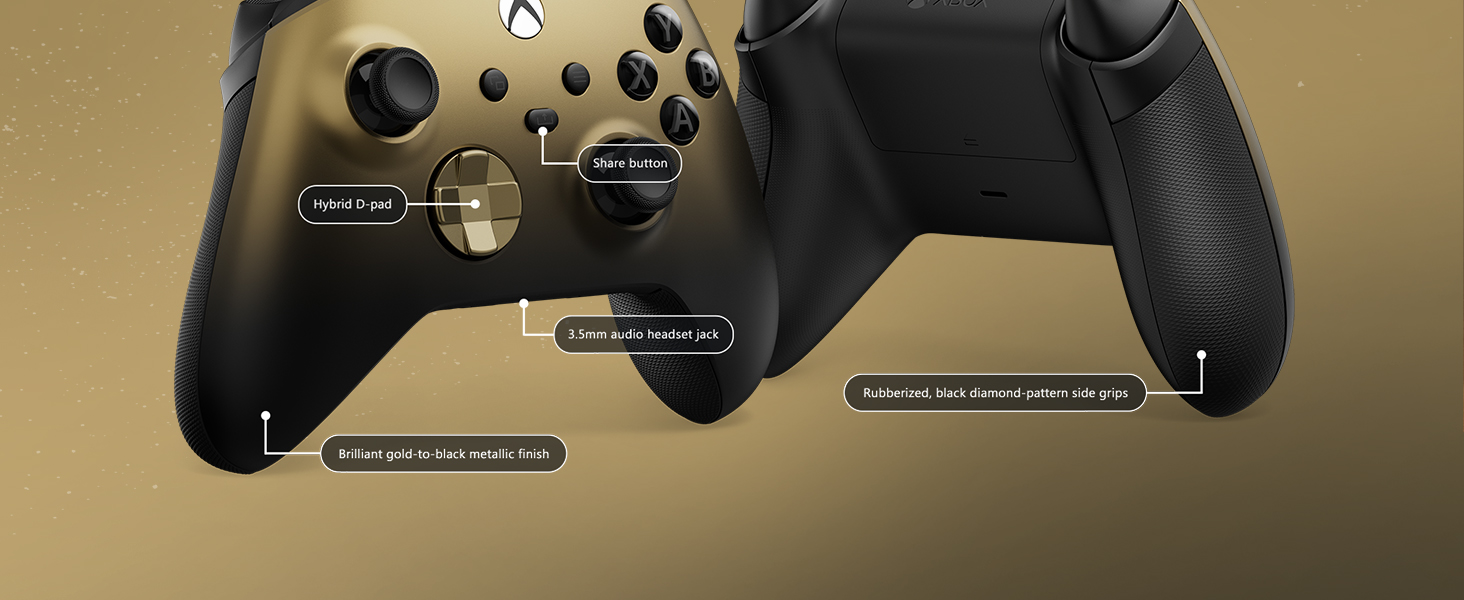 Microsoft Xbox Gold Shadow Controller Special – Edition Wireless